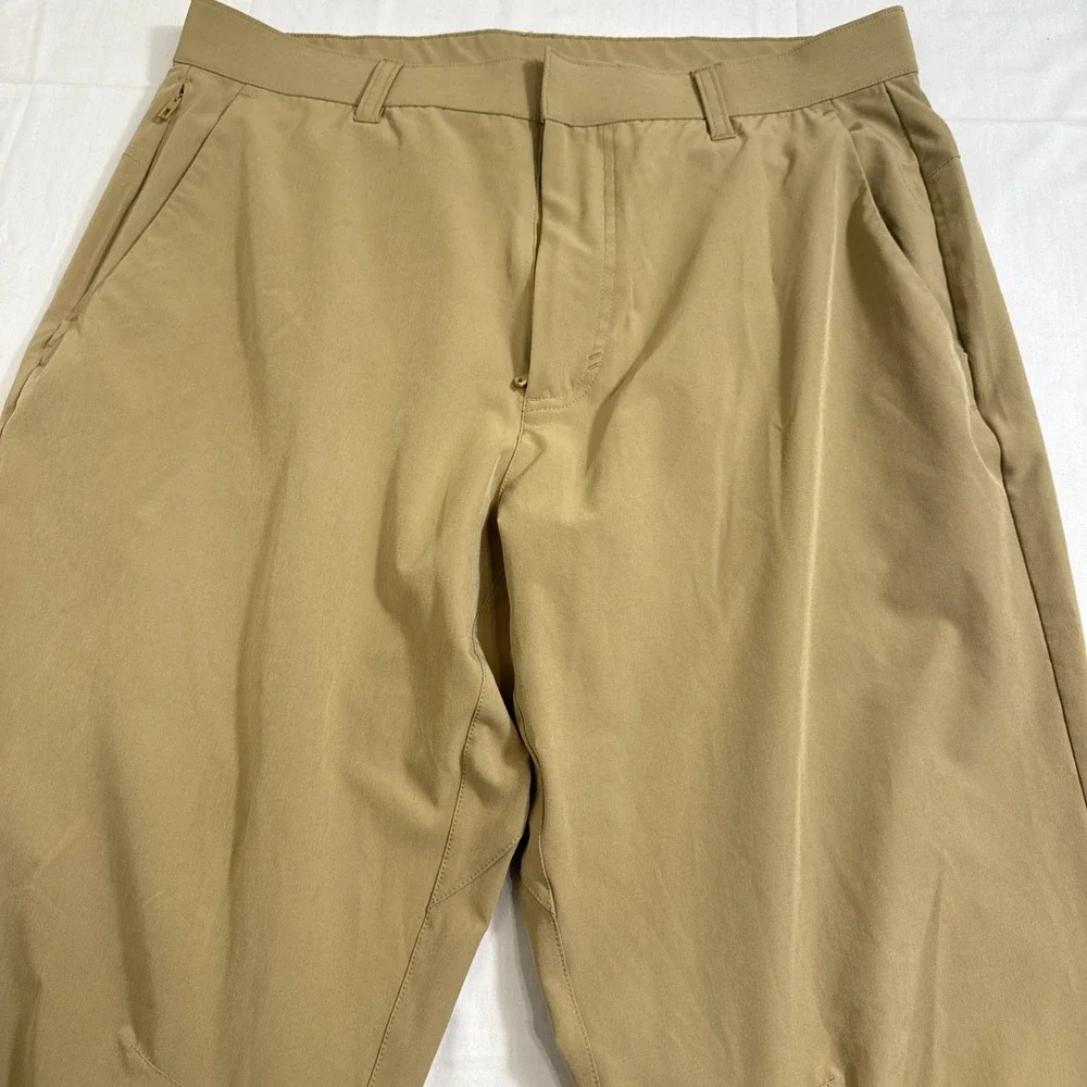 FootJoy Golf Pants TAN/BRN Performance Stretch Polyester Spandex MENS 33 X 32